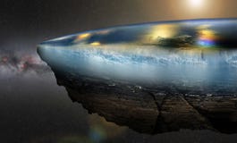 Flat Earth Close View Royalty Free Stock Image