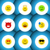 Flat Icon Gesture Set Of Pouting, Laugh, Frown And Other Vector Objects. Also Includes Face, Sad, Frown Elements. royalty free illustration Flat Icon Gesture Set Of Pouting, Laugh, Frown And Other Vector Objects. Also Includes Face, Sad, Frown Elements. royalty free illustration
