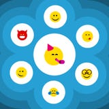 Flat Icon Gesture Set Of Pouting, Pleasant, Delicious Food And Other Vector Objects. Also Includes Emoji, Pleasant, Face stock illustration Flat Icon Gesture Set Of Pouting, Pleasant, Delicious Food And Other Vector Objects. Also Includes Emoji, Pleasant, Face stock illustration