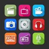 Flat icons for web and mobile applications with creative industry items Stock Photo Flat icons for web and mobile applications with creative industry items Stock Photo