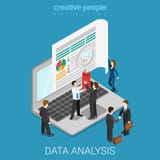 Flat isometric vector online data analysis web laptop screen stock illustration Flat isometric vector online data analysis web laptop screen stock illustration