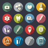 Flat medical icons. Vector Illustration royalty free illustration Flat medical icons. Vector Illustration royalty free illustration