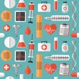 Flat Medical Icons Seamless Pattern vector illustration Flat Medical Icons Seamless Pattern vector illustration