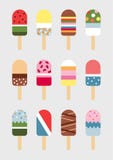 Set of ice cream and popsicles royalty free illustration Set of ice cream and popsicles royalty free illustration