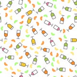 Flat style seamless pattern of wine glasses. Concept for fabric and paper, surface textures.Vector illustration stock illustration Flat style seamless pattern of wine glasses. Concept for fabric and paper, surface textures.Vector illustration stock illustration