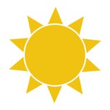 Flat sun icon. Sun pictogram. Template vector illustration. stock illustration Flat sun icon. Sun pictogram. Template vector illustration. stock illustration