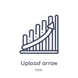flecha de la carga por teletratamiento con el icono de la barra de la última colección del esquema de los glyphicons Línea fina f ilustración del vector flecha de la carga por teletratamiento con el icono de la barra de la última colección del esquema de los glyphicons Línea fina f ilustración del vector
