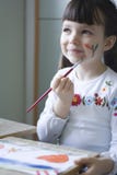 flicka som paiting