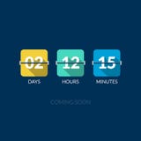 Flip Count-down-Timer-VektorTaktzähler Flache Art stock abbildung Flip Count-down-Timer-VektorTaktzähler Flache Art stock abbildung