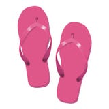 Flip Flops Vetora Illustration cor-de-rosa ilustração royalty free Flip Flops Vetora Illustration cor-de-rosa ilustração royalty free