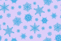 Flocons de neige bleus sur le fond rose illustration stock Flocons de neige bleus sur le fond rose illustration stock