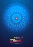 Flor ligera azul de Diwali del fondo feliz del festival ilustración del vector Flor ligera azul de Diwali del fondo feliz del festival ilustración del vector