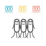 Flora dell'intestino Linea icona dei batteri Segno di vettore per il grafico di web illustrazione vettoriale Flora dell'intestino Linea icona dei batteri Segno di vettore per il grafico di web illustrazione vettoriale