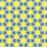 Floral background with light blue flowers of lily on yellow background stock illustration Floral background with light blue flowers of lily on yellow background stock illustration