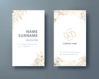 Floral Corporate business, Personal name card design template. illustration. Front and back page.