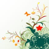 Floral Grunge Design Stock Photography