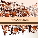 Floral invitation card in elegant style stock illustration Floral invitation card in elegant style stock illustration