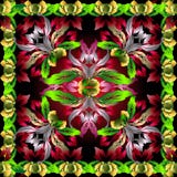 Floral ornamental 3d vector pattern. Patterned colorful silk background with vintage Baroque ornaments. Bright flowers, leaves, b royalty free illustration Floral ornamental 3d vector pattern. Patterned colorful silk background with vintage Baroque ornaments. Bright flowers, leaves, b royalty free illustration