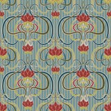 Floral seamless wallpaper in art nouveau style, vector Royalty Free Stock Photography Floral seamless wallpaper in art nouveau style, vector Royalty Free Stock Photography