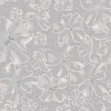 Abstract different size flowers in white outline on gray background. royalty free illustration Abstract different size flowers in white outline on gray background. royalty free illustration