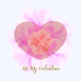 Be my valentine on watercolor style royalty free illustration Be my valentine on watercolor style royalty free illustration