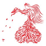 Floral κορίτσι διανυσματική απεικόνιση Floral κορίτσι διανυσματική απεικόνιση