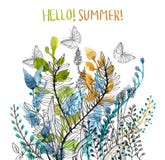 Floral πλαίσιο Watercolor διανυσματική απεικόνιση Floral πλαίσιο Watercolor διανυσματική απεικόνιση