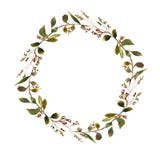 Floral στεφάνι Watercolor ελεύθερη απεικόνιση δικαιώματος Floral στεφάνι Watercolor ελεύθερη απεικόνιση δικαιώματος
