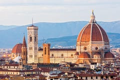 Florence Duomo en de klokketoren van Giotto, royalty-vrije stock afbeeldingen Florence Duomo en de klokketoren van Giotto, royalty-vrije stock afbeeldingen