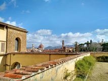 Iew of Florence from Boboli Gardens, with the Duomo and Palazzo Vecchio visible in the background stock image Iew of Florence from Boboli Gardens, with the Duomo and Palazzo Vecchio visible in the background stock image