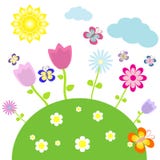 Flores con las mariposas Ilustración del vector stock de ilustración Flores con las mariposas Ilustración del vector stock de ilustración
