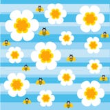 Flores y abejas libre illustration Flores y abejas libre illustration