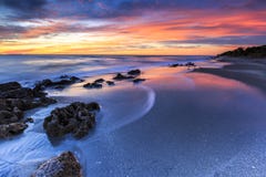 Florida-Strand-Sonnenuntergang Stockfotografie Florida-Strand-Sonnenuntergang Stockfotografie