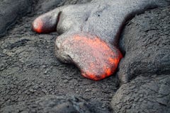 Flow Of Red Hot Lava Royalty Free Stock Images