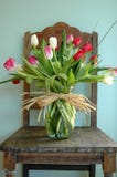 Flower Arrangement On Chair Flower Arrangement On Chair