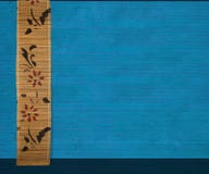 Flower bamboo banner on blue royalty free stock images Flower bamboo banner on blue royalty free stock images