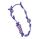 Flower bracelet icon, hand drawn style royalty free illustration Flower bracelet icon, hand drawn style royalty free illustration