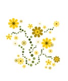 Flower Deco In Bright Yellow Stock Photos