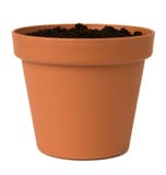 Flower pot with soil