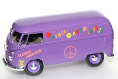 Flower Power Toy VW Bus Stock Photo Flower Power Toy VW Bus Stock Photo
