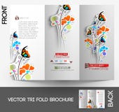 Flower shop Tri-Fold Brochure vector illustration Flower shop Tri-Fold Brochure vector illustration
