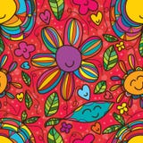 Flower smile drawing seamless pattern royalty free stock images Flower smile drawing seamless pattern royalty free stock images
