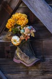 Flowers in a boot