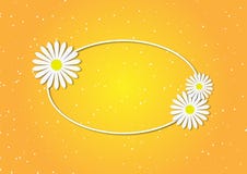 White Daisies in Yellow Background stock illustration White Daisies in Yellow Background stock illustration