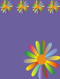 Flowers On Purple Background Stock Image Flowers On Purple Background Stock Image