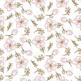 Flowers seamless pattern. Hand drawn style tender pink and white texture. vector illustration Flowers seamless pattern. Hand drawn style tender pink and white texture. vector illustration