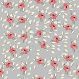 Flowers seamless pattern for paper, textile printing and web projects. Gray background royalty free illustration Flowers seamless pattern for paper, textile printing and web projects. Gray background royalty free illustration