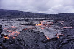 Flowing lava in Hawaii stock photos Flowing lava in Hawaii stock photos