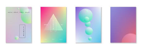 Fluid Poster Set With Round Shapes Stock Photo Fluid Poster Set With Round Shapes Stock Photo