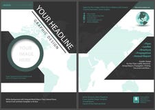 Flyer Template with World Map Background Stock Image Flyer Template with World Map Background Stock Image
